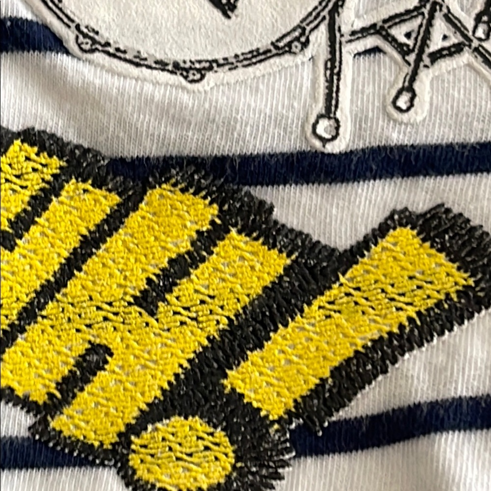 Zara Stripped Short Sleeve Tees with Rock & Roll Graphics - Picture 11 of 12